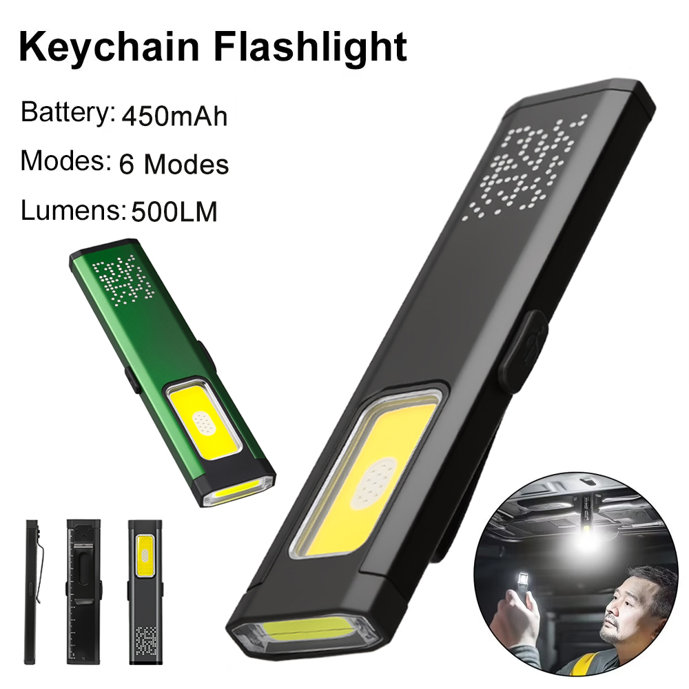 Outdoor Lighting Permanent - ミニポータブル充電式LED懐中電灯、防水屋外作業用ポケット懐中電灯、磁気グリップ付き、コンパクトLED懐中電灯