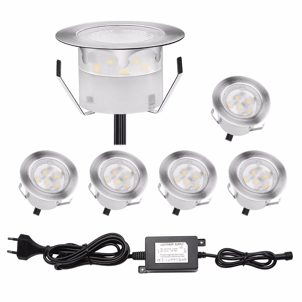 Outdoor Lighting Kits Low Voltage - QACA 6個セット LED デッキライト 低電圧 DC12V