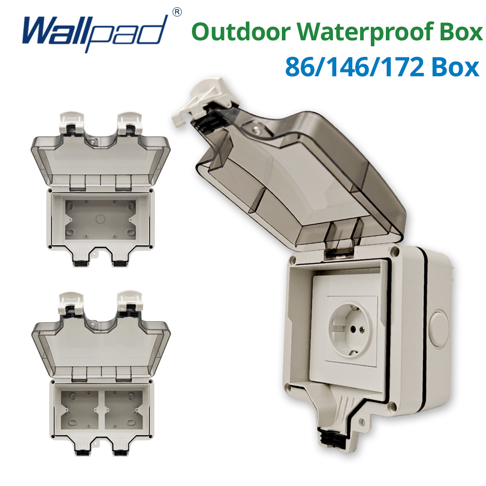 Outdoor Lighting Switch - Wallpad IP66 防塵防水屋外ボックス壁スイッチとソケット外家庭菜園 86 146 172