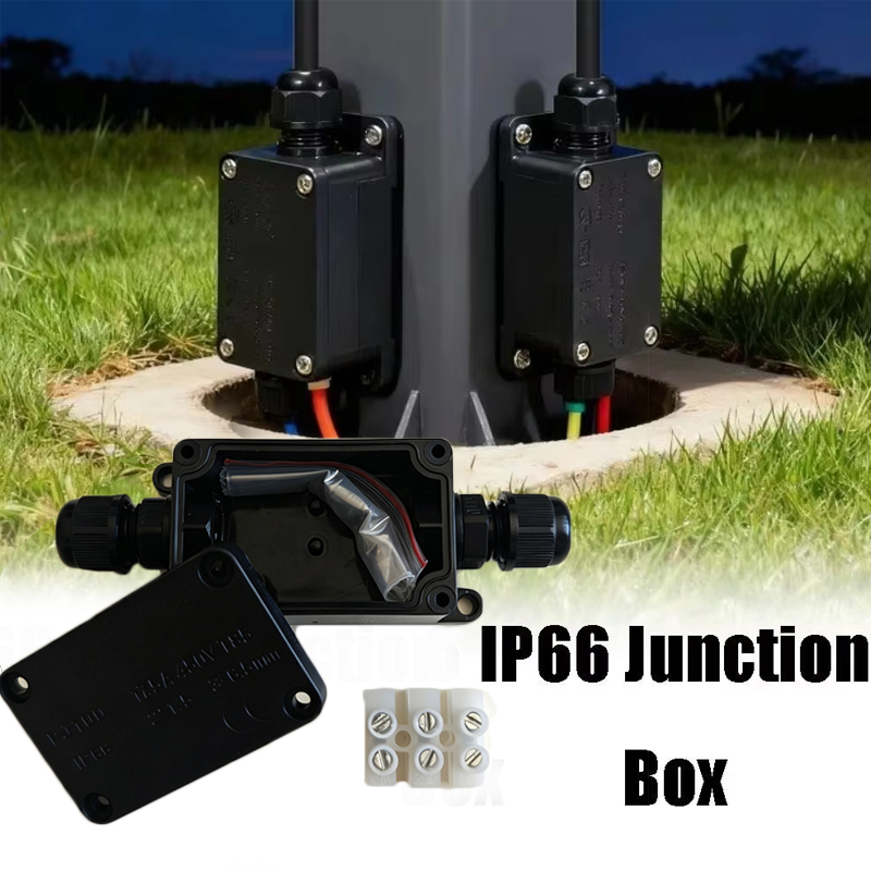 Outdoor Lighting Permanent - 1pc 2 ウェイ屋外防水 IP66 電気ケーブルワイヤーコネクタジャンクションボックス端子付き 450V