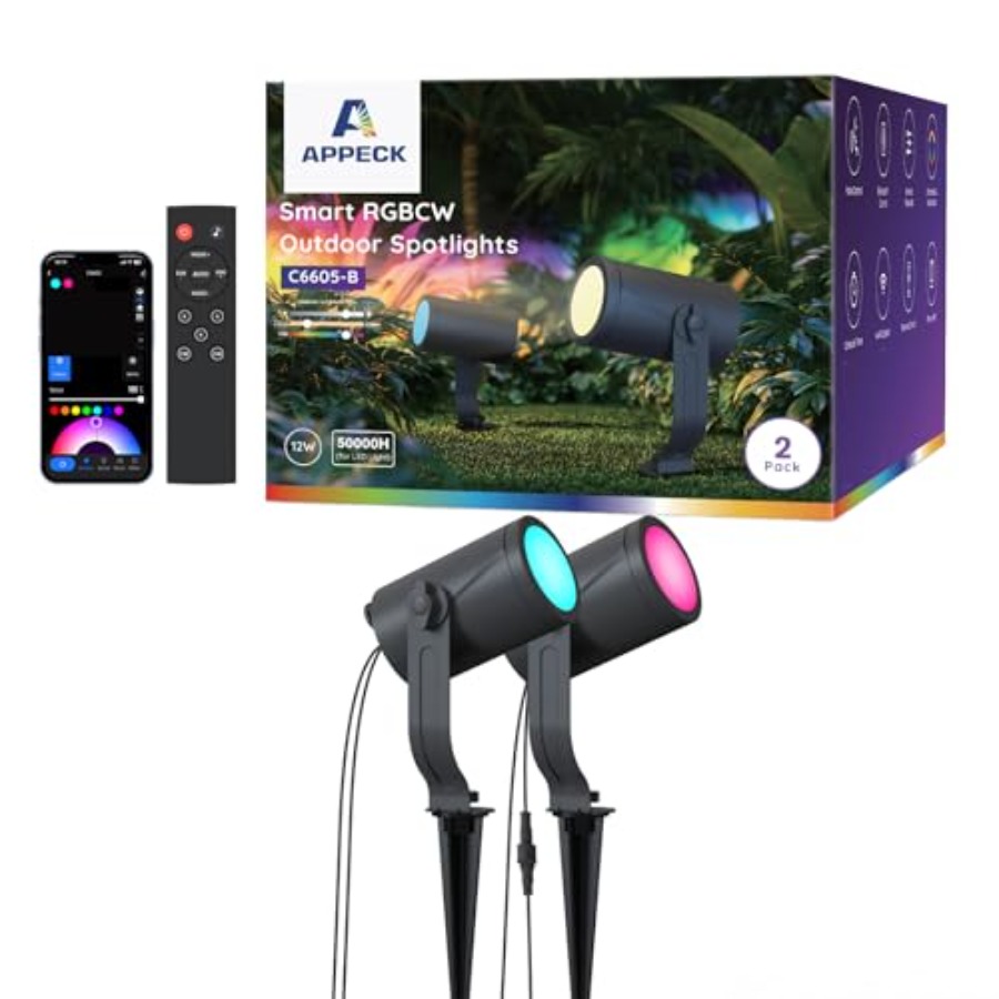 Outdoor Lighting Kits Low Voltage - 屋外スポットライト 00lm スマート景観照明キット RGBCW 色変更低電圧景観照明 IP65