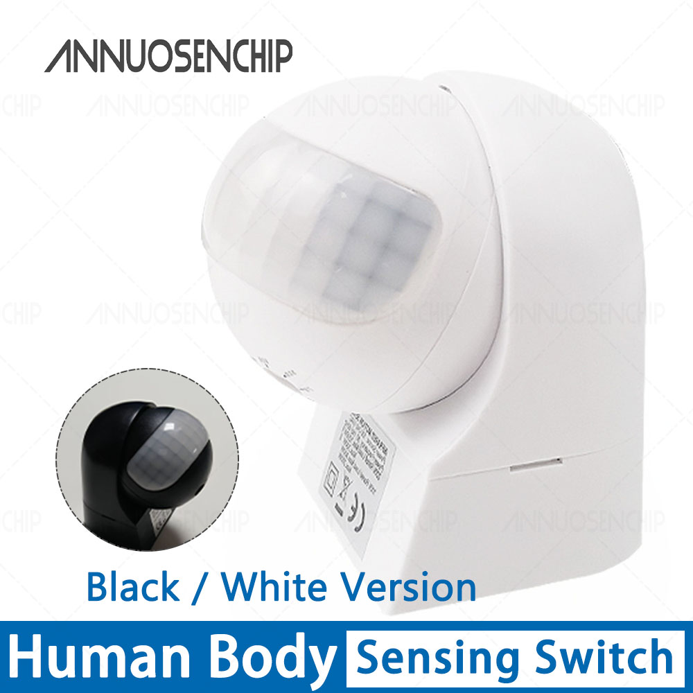Outdoor Lighting Switch - 220V 屋外防水壁掛け赤外線 PIR モーションセンサースイッチ、調整可能な表面実装広角スマートライトセンサー