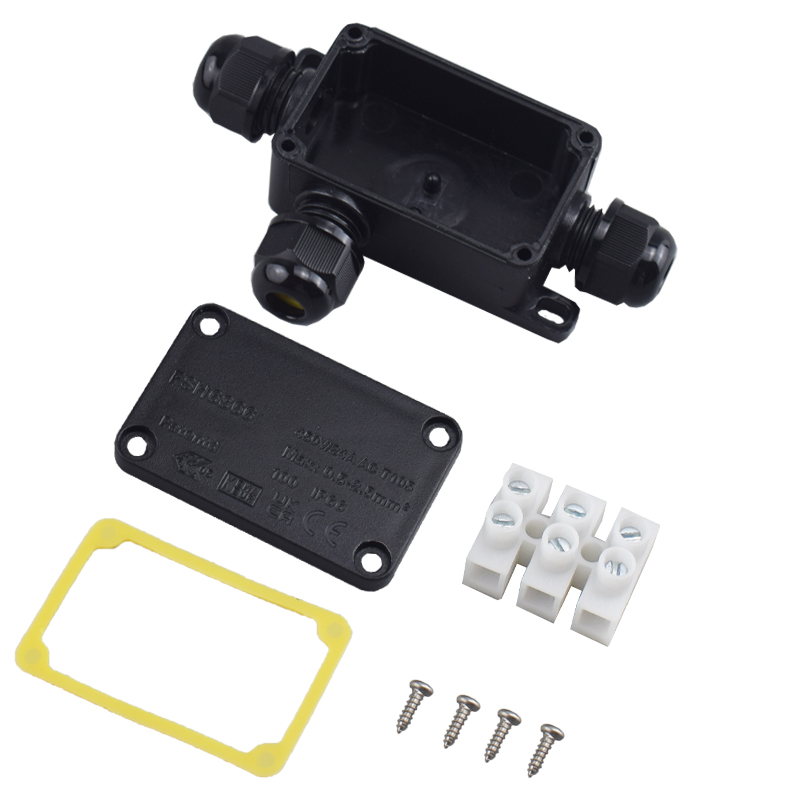 Outdoor Lighting Permanent - 3ウェイ屋外防水IP66電気ケーブルワイヤコネクタジャンクションボックス（端子付き）450V LEDライト用ジャンクションボックス