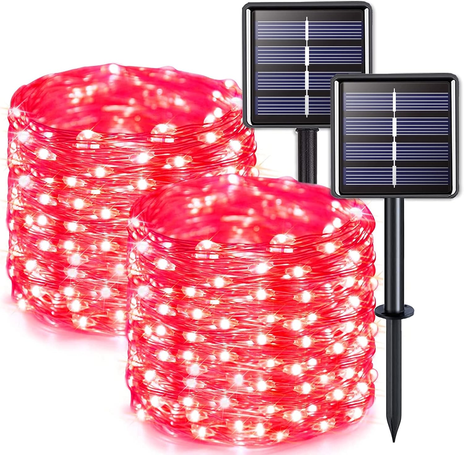 Outdoor Lighting No Wiring - 1 パック LED フェアリーライト 10/20 メートルソーラーストリングライトチェーンガーランド銅線裏庭屋外クリスマスハロウィン装飾