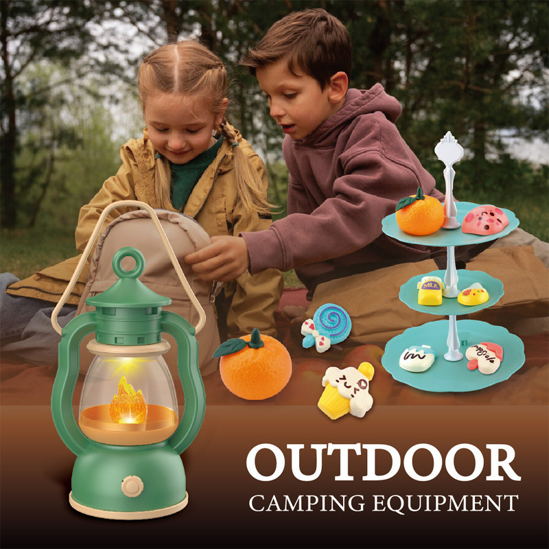 Outdoor Lighting Kits - 子供用キャンプセット キャンプファイヤーごっこ遊び 幼児向けおもちゃ 男の子用 光と音付き キャンプおもちゃ付き