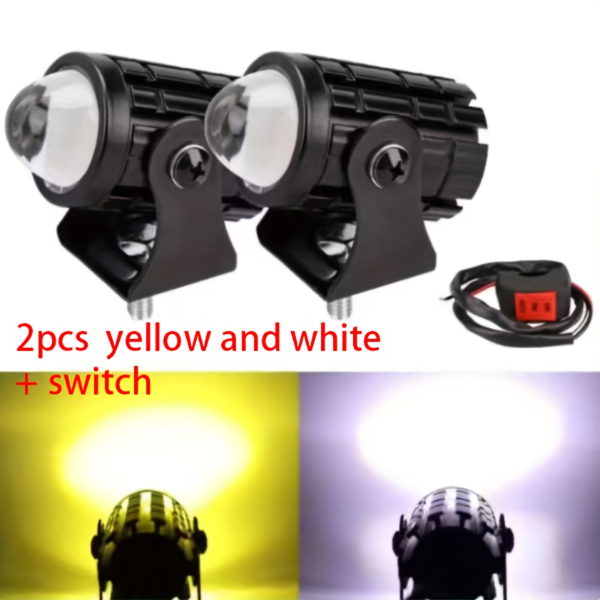 Outdoor Lighting No Wiring - 屋外防水オートバイ LED ライト自動車改造ユニバーサルキット車のヘッドライトナイトアシストライトハード配線