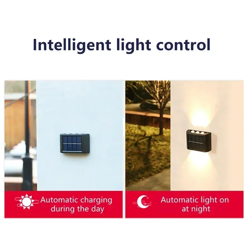 LEDソーラーライト 屋外防水 ソーラーウォールランプ 上下 - Outdoor Lighting Uplight のレビューと価格