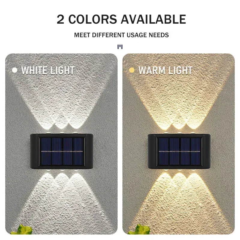 LEDソーラーライト 屋外防水 ソーラーウォールランプ 上下 - Outdoor Lighting Uplight のレビューと価格