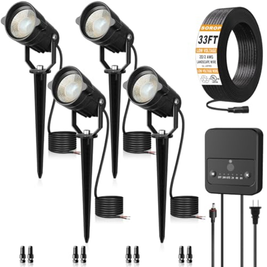 景観照明キット 低電圧景観照明器具 夕暮れから夜明けまで点灯 - Outdoor Lighting Kits Low Voltage のレビューと価格