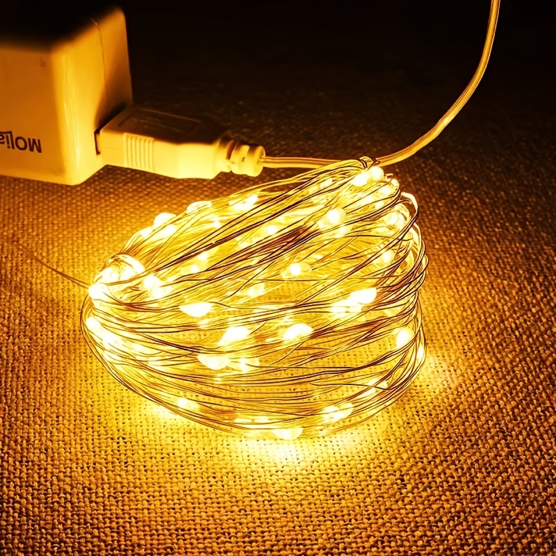 Led フェアリーライト銅線ストリング 1/2/5/10 メ - Outdoor Lighting No Wiring のレビューと価格