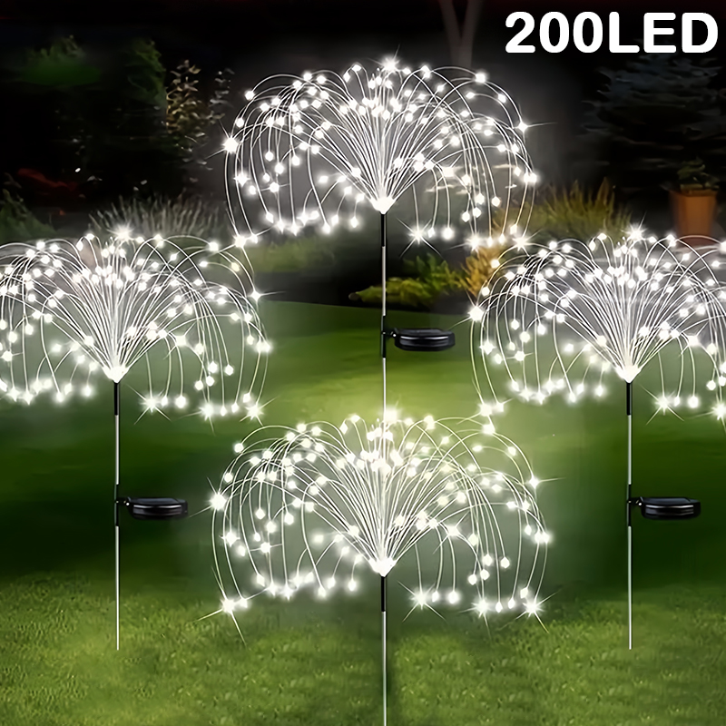 200LED ソーラー花火ランプ屋外タンポポライト銅線妖精  - Outdoor Lighting No Wiring のレビューと価格