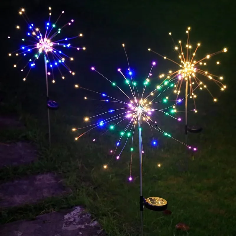 200LED ソーラー花火ランプ屋外タンポポライト銅線妖精  - Outdoor Lighting No Wiring のレビューと価格