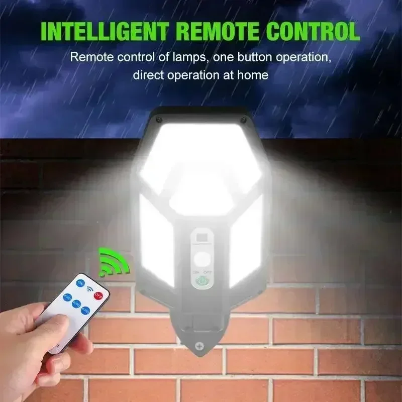 12000LM強力ソーラーウォールランプ、リモコン付き屋外I - Outdoor Lighting Permanent のレビューと価格