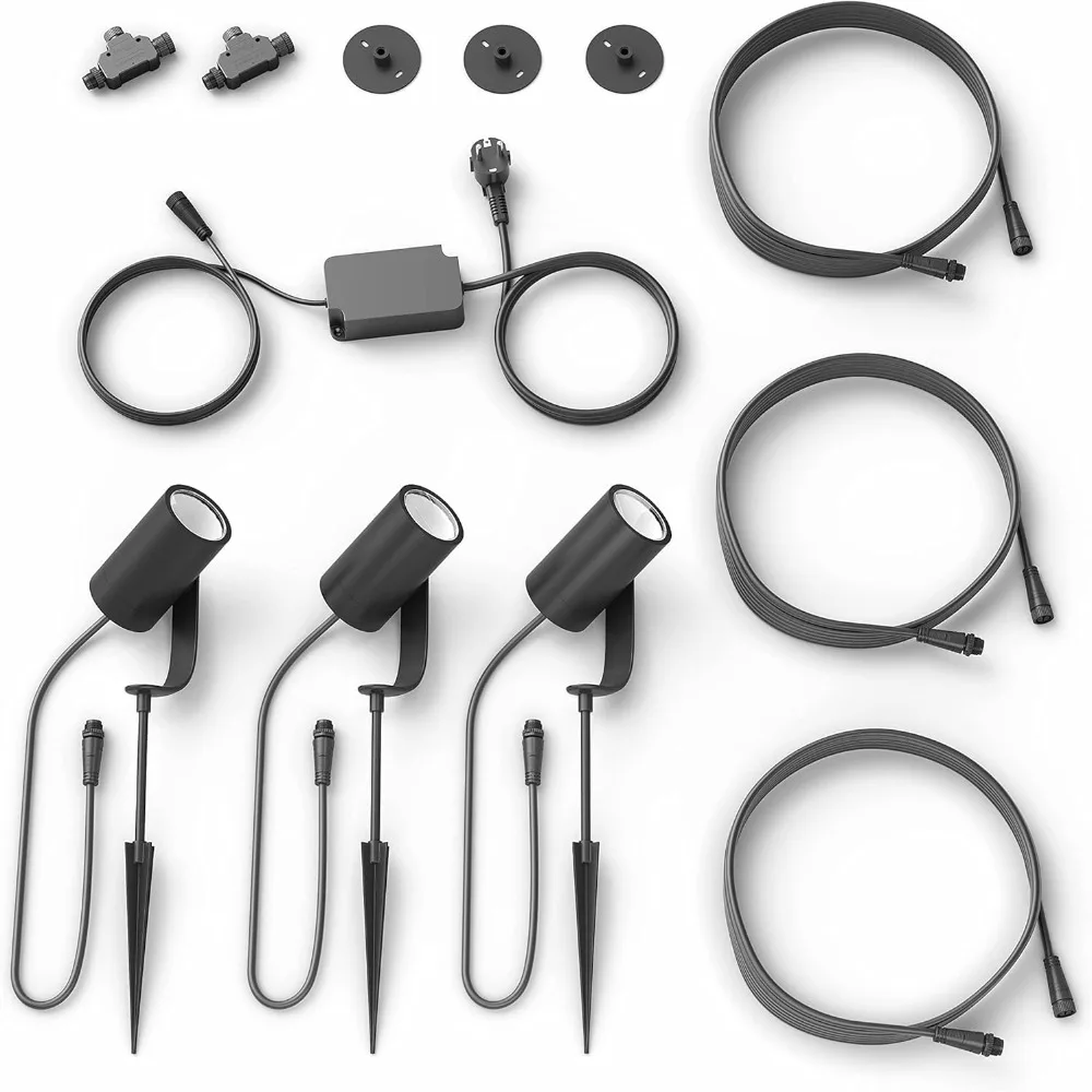 新しいアップグレード米国出荷用スマート屋外スポットライトベー - Outdoor Lighting Kits Low Voltage のレビューと価格