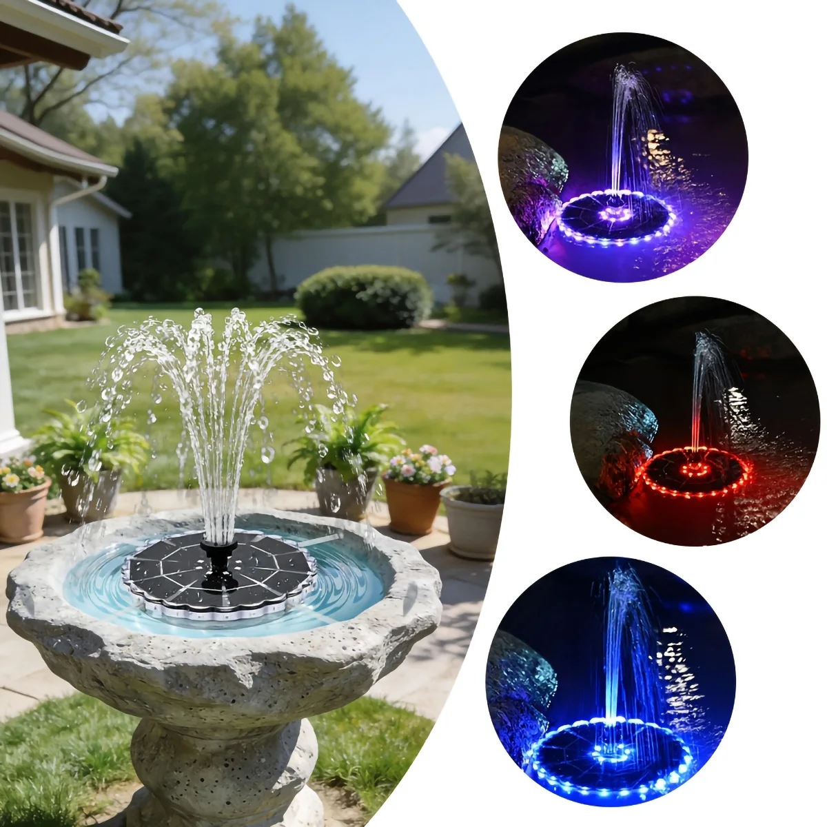 3.5W屋外ソーラー噴水、庭園用、屋内池用ソーラーポンプキッ - Outdoor Lighting Kits のレビューと価格