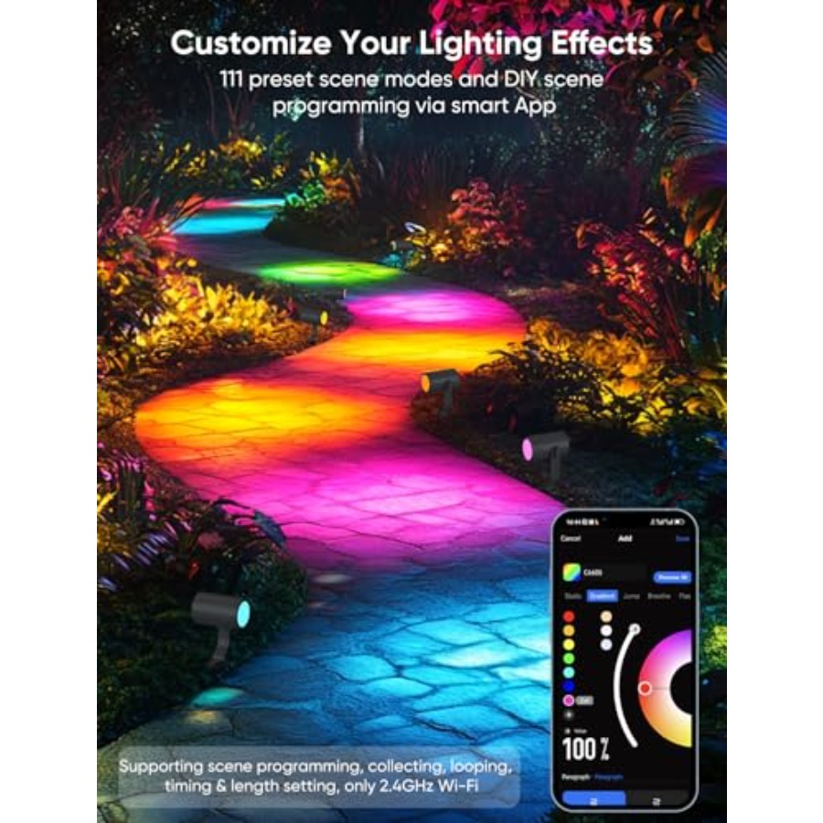 屋外スポットライト 600lm、スマート景観照明キット、RG - Outdoor Lighting Kits Low Voltage のレビューと価格