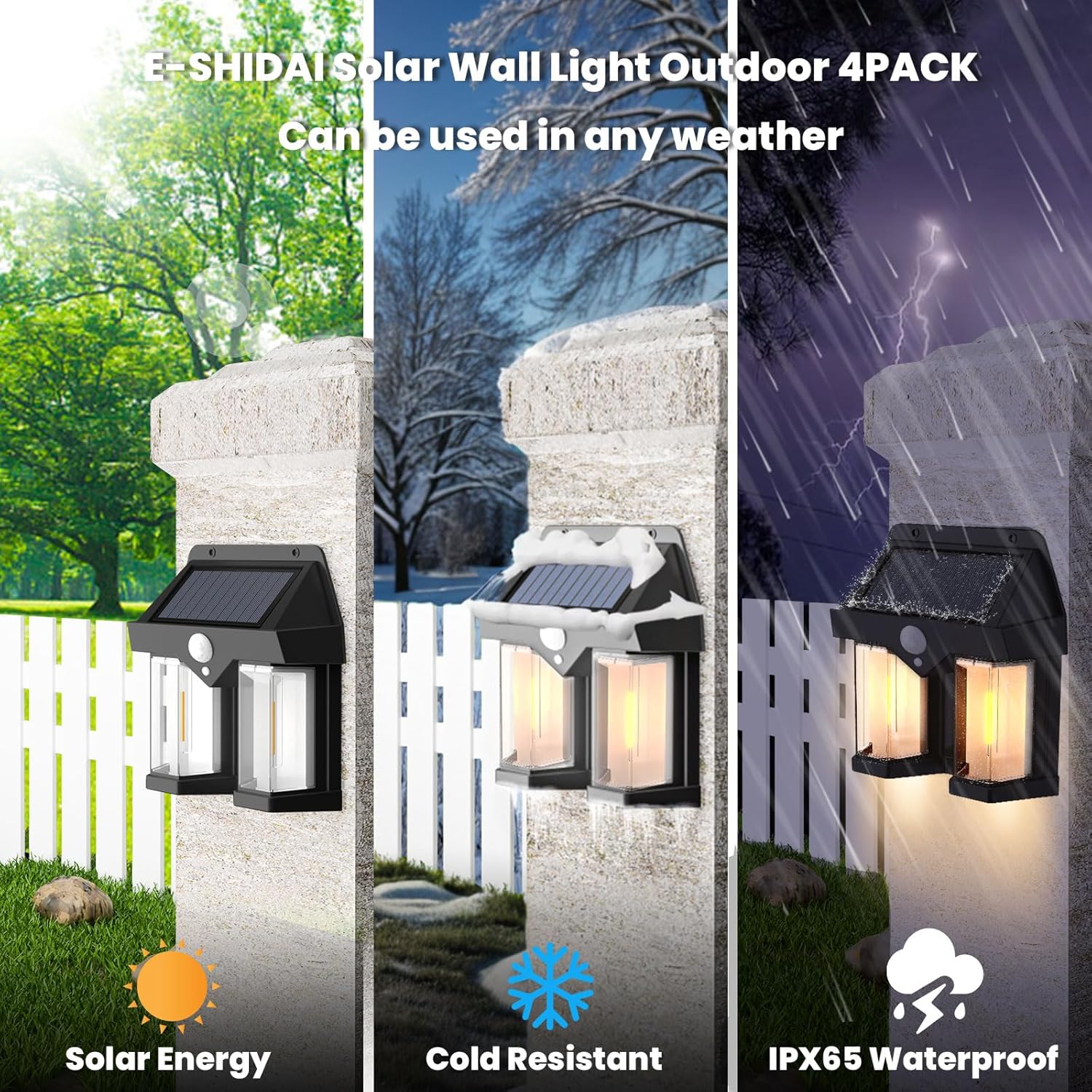 ソーラーパワーウォールライトヴィンテージガーデンヴィラ屋外モ - Outdoor Lighting No Wiring のレビューと価格