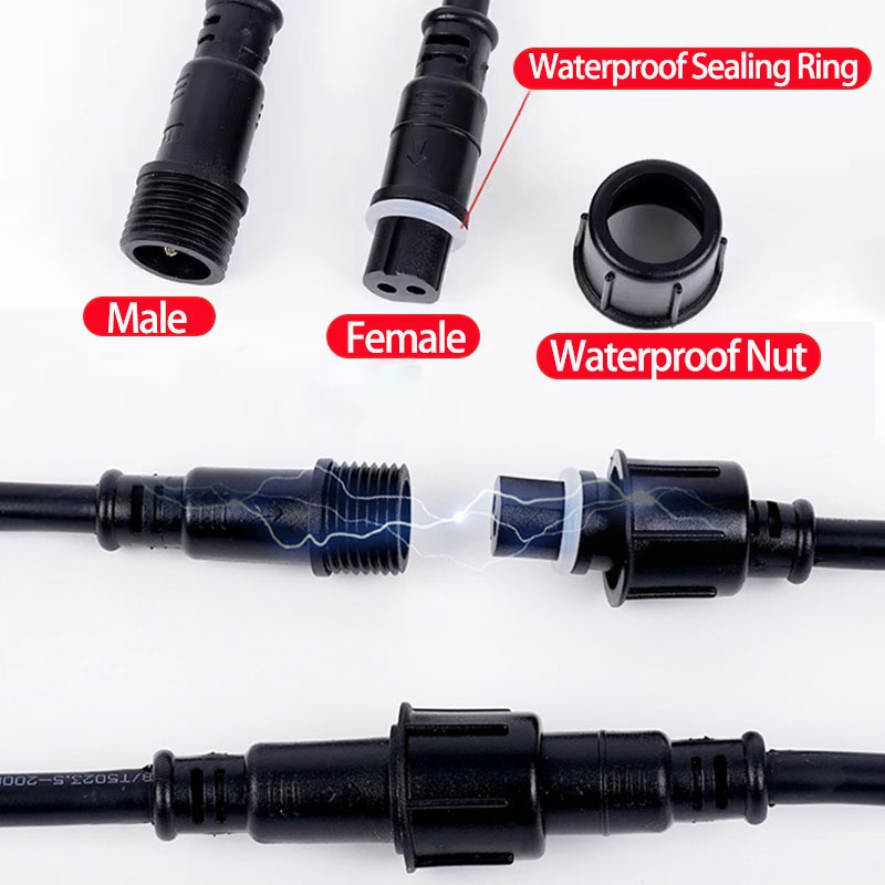防水ワイヤーコネクタセット 2/3/4/5/6ピン プラグソ - Outdoor Lighting Kits のレビューと価格