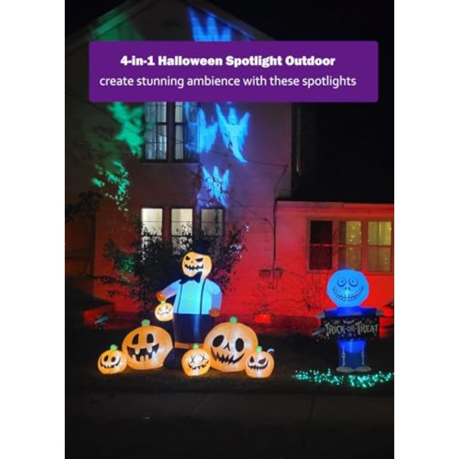 ハロウィンやクリスマス用の屋外スポットライト：4-in-1  - Outdoor Lighting Kits Low Voltage のレビューと価格