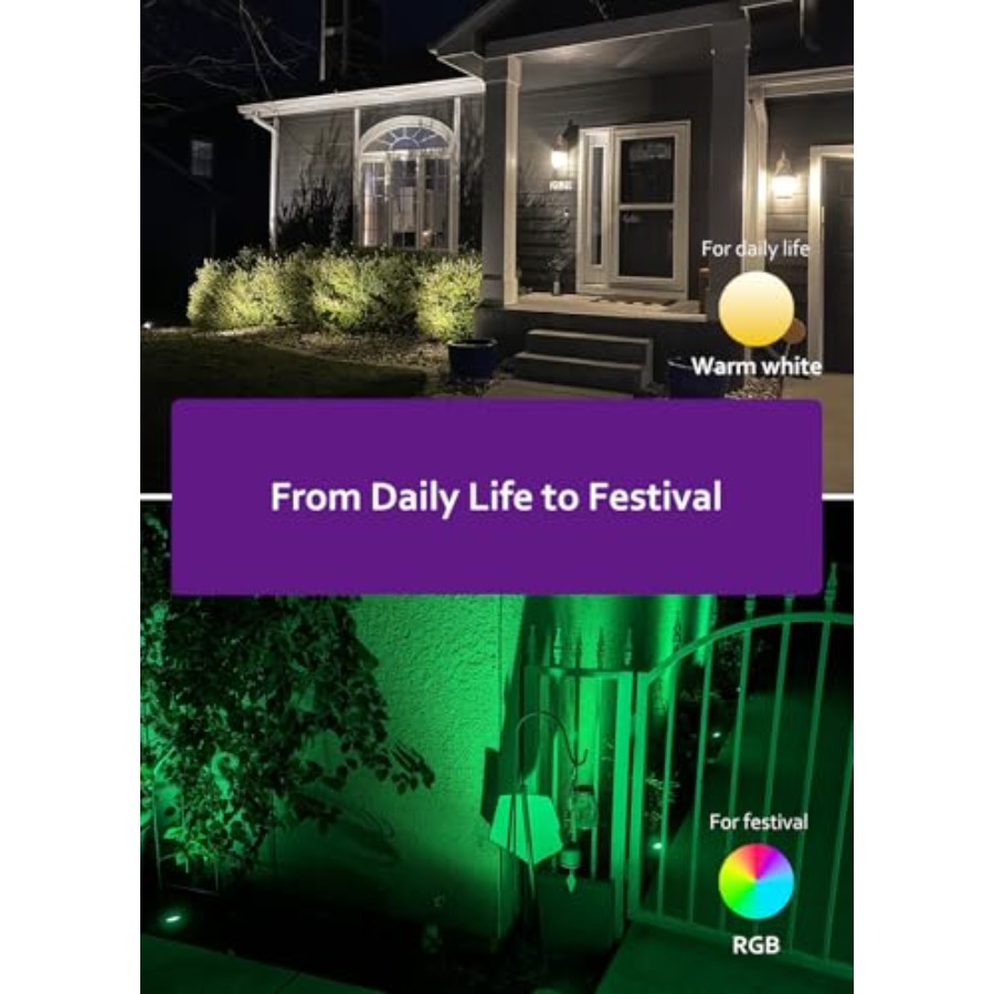 ハロウィンやクリスマス用の屋外スポットライト：4-in-1  - Outdoor Lighting Kits Low Voltage のレビューと価格