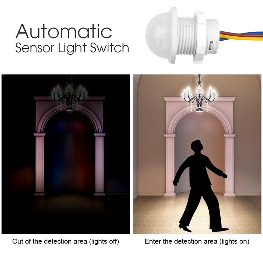 PIR モーションセンサー検出器スマートスイッチ家庭用屋内屋 - Outdoor Lighting Switch のレビューと価格