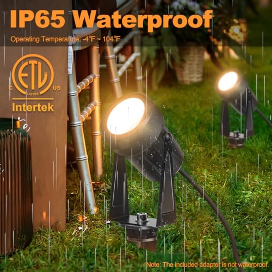 85.3フィートLED屋外景観スポットライト低電圧、24W有 - Outdoor Lighting No Wiring のレビューと価格