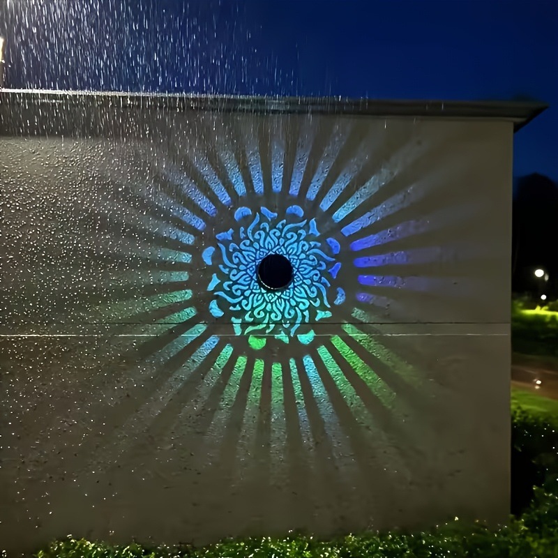 ソーラーLEDウォールライトマンダラプロジェクションランタン - Outdoor Lighting Permanent のレビューと価格