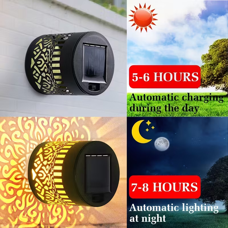ソーラーLEDウォールライトマンダラプロジェクションランタン - Outdoor Lighting Permanent のレビューと価格