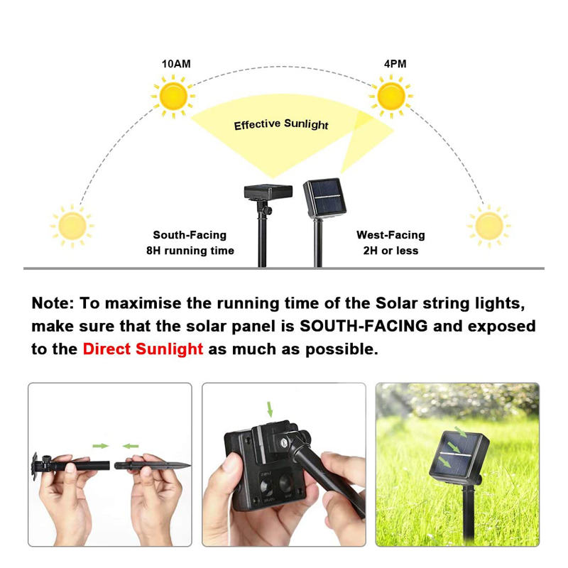 ソーラーLED屋外ライトガーランド,防水,8モード,銅線,ス - Outdoor Lighting No Wiring のレビューと価格