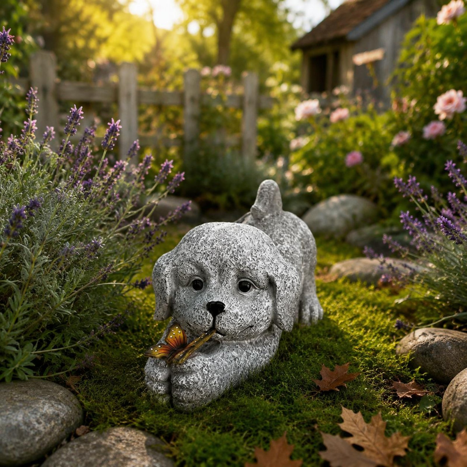 ソーラー犬像樹脂工芸品ソーラー犬ライト屋外装飾省エネ庭用配線 - Outdoor Lighting No Wiring のレビューと価格