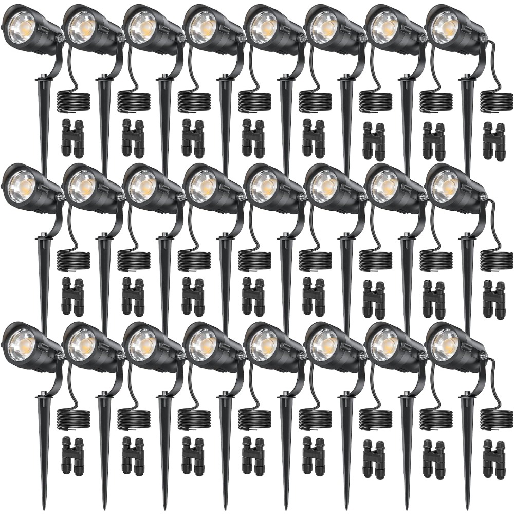 低電圧景観照明キット 24個パック 600LM 2900K  - Outdoor Lighting Kits Low Voltage のレビューと価格